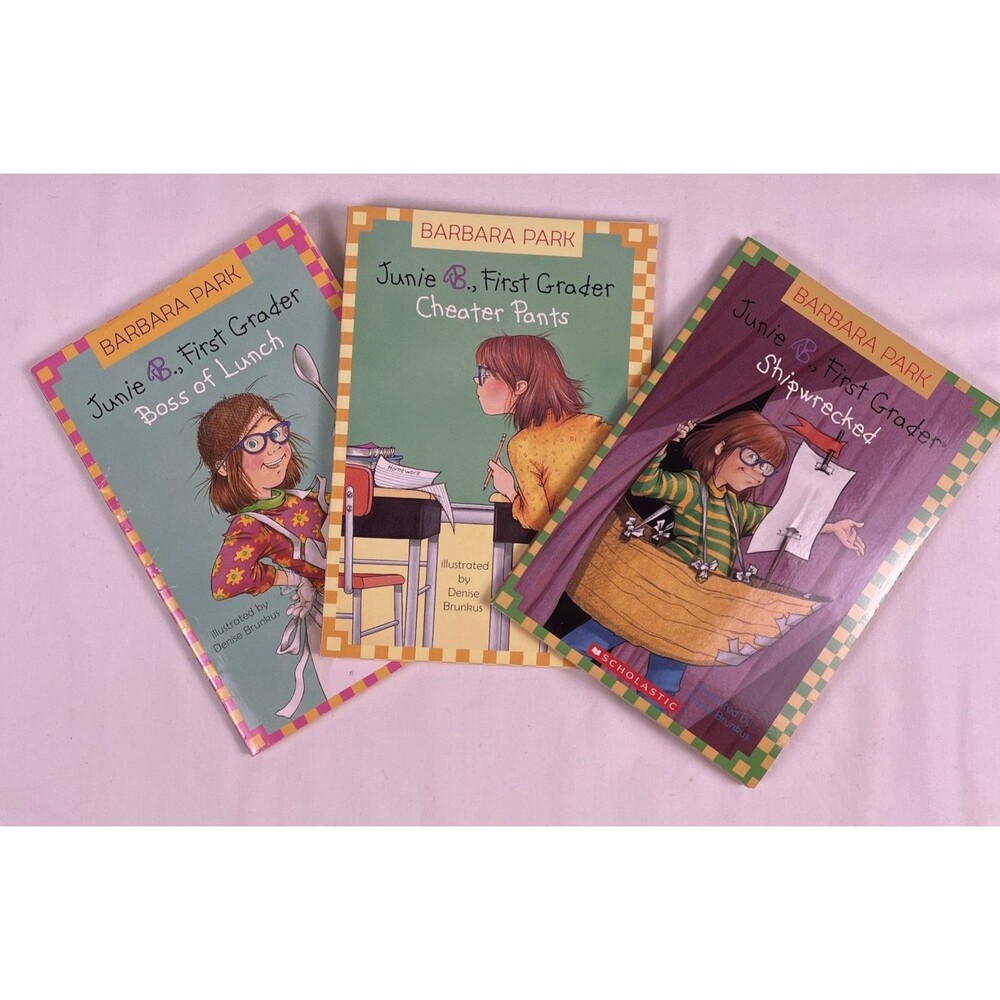Junie B. Jones First Grader Book Lot (3) by Barbara Park, Illustrated, Paperback